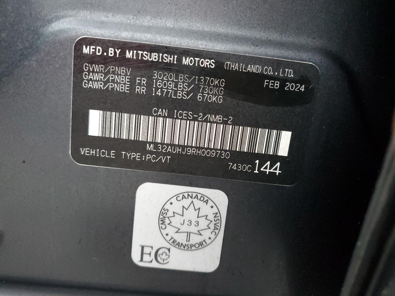 2024 Mitsubishi Mirage - zdjęcie 13