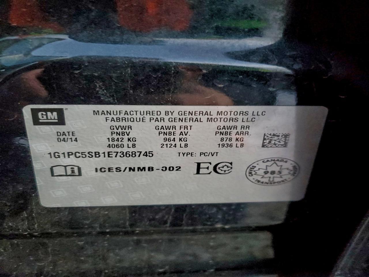 2014 Chevrolet Cruze Lt - zdjęcie 12