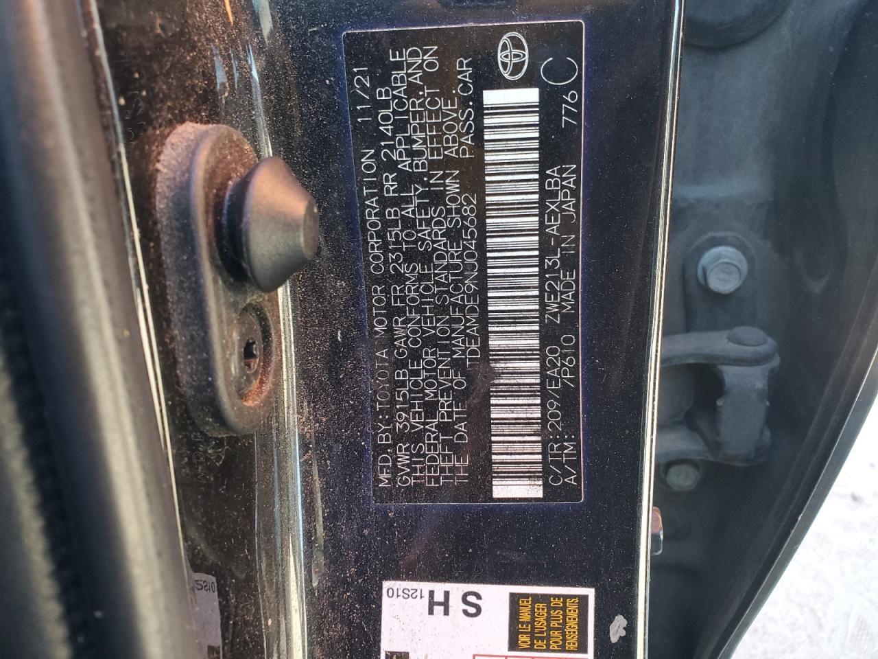 2022 Toyota Corolla Le - zdjęcie 12