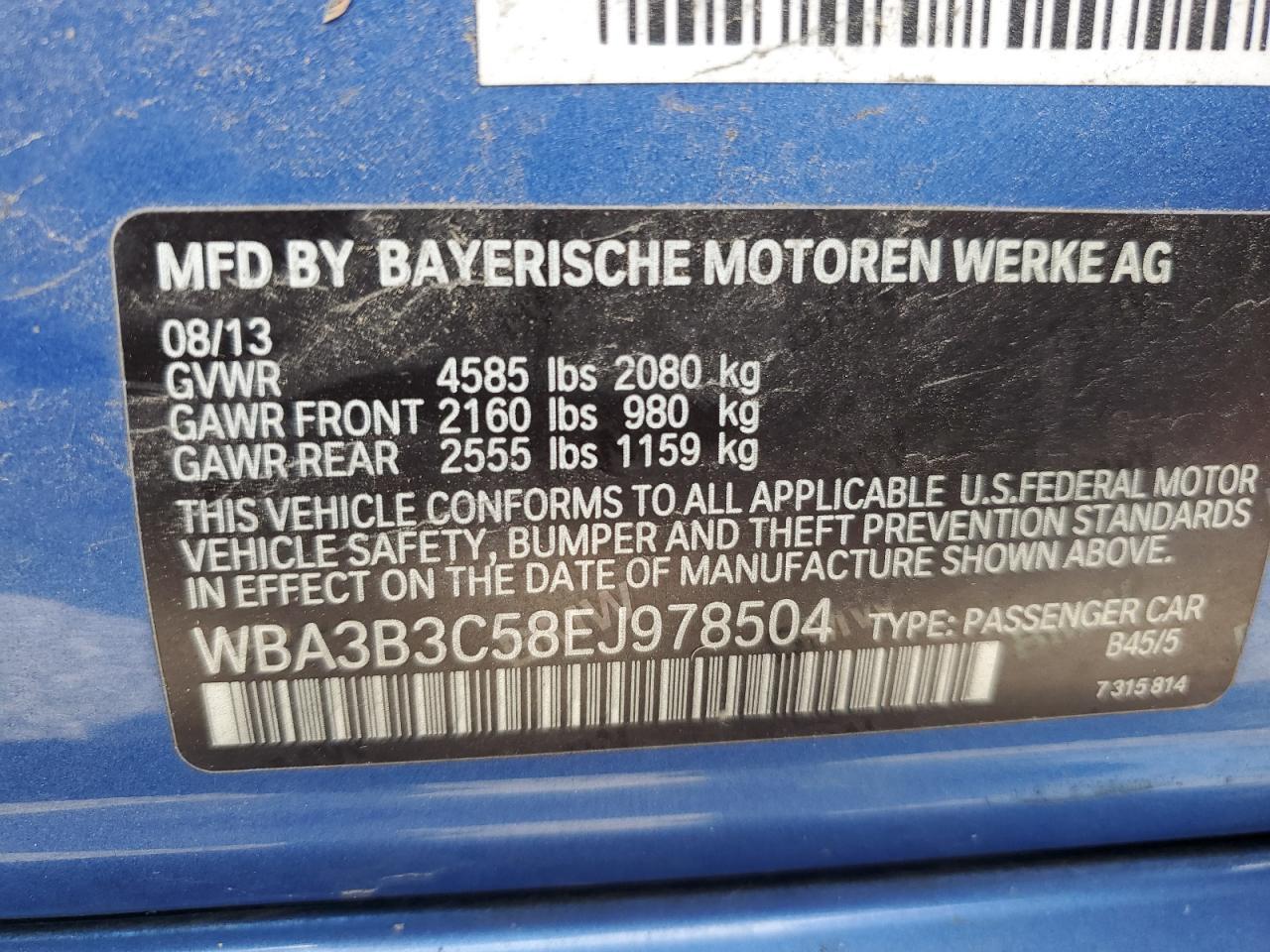 2014 BMW Seria 3 - zdjęcie 12