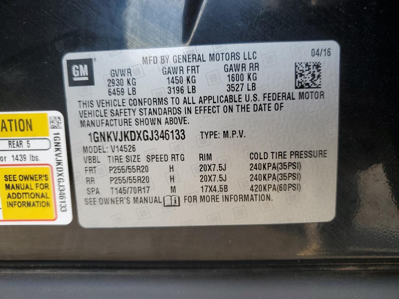 2016 Chevrolet Traverse Ltz - zdjęcie 14