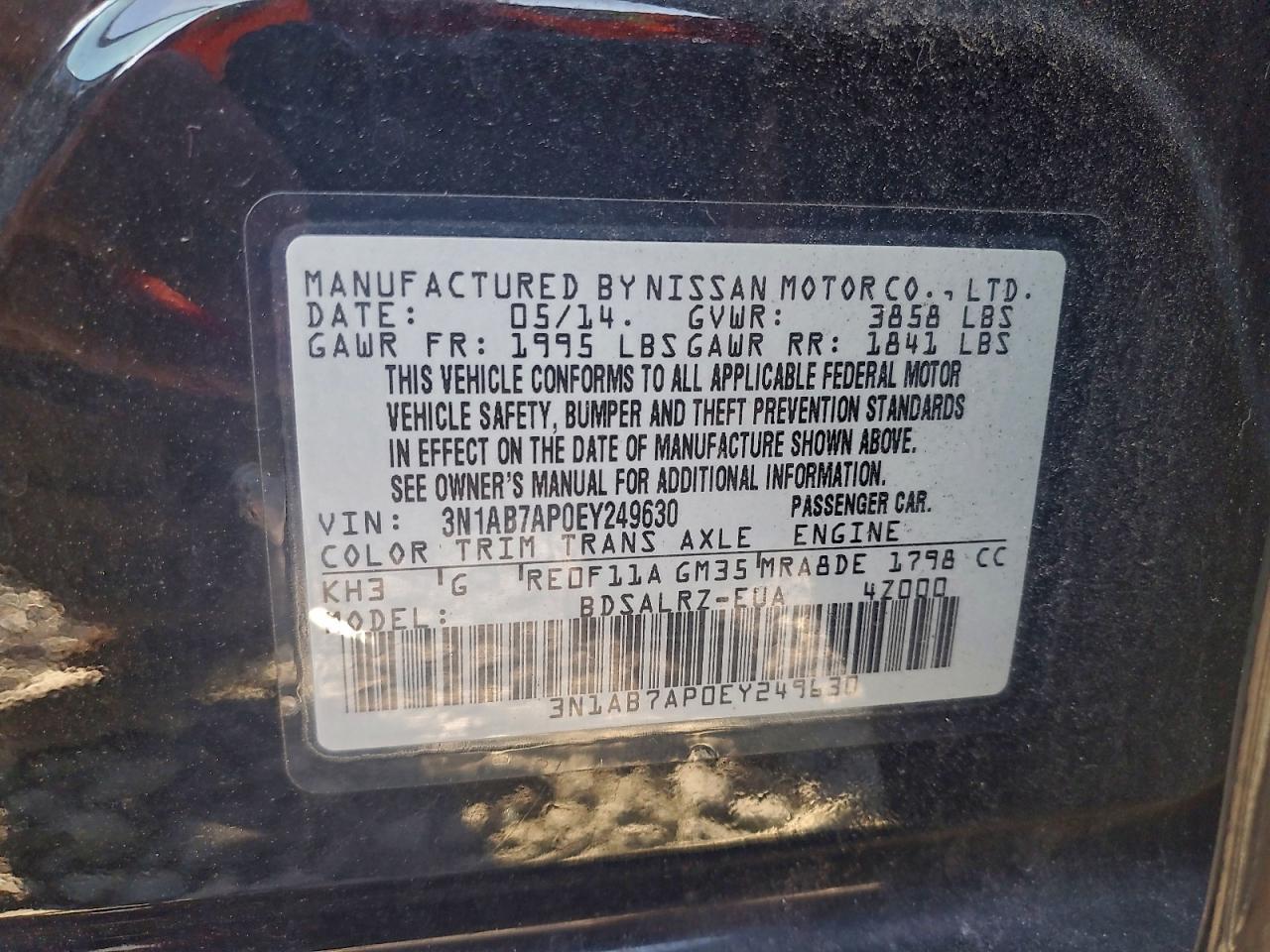 2014 Nissan Sentra - zdjęcie 12