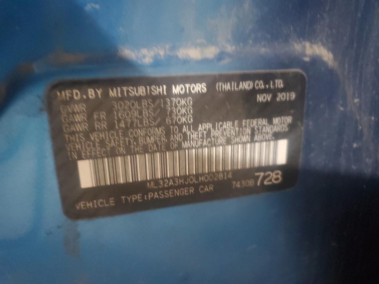 2020 Mitsubishi Mirage Es - zdjęcie 12