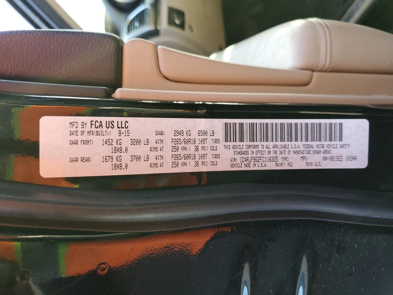 2015 Jeep Grand Cherokee - zdjęcie 13