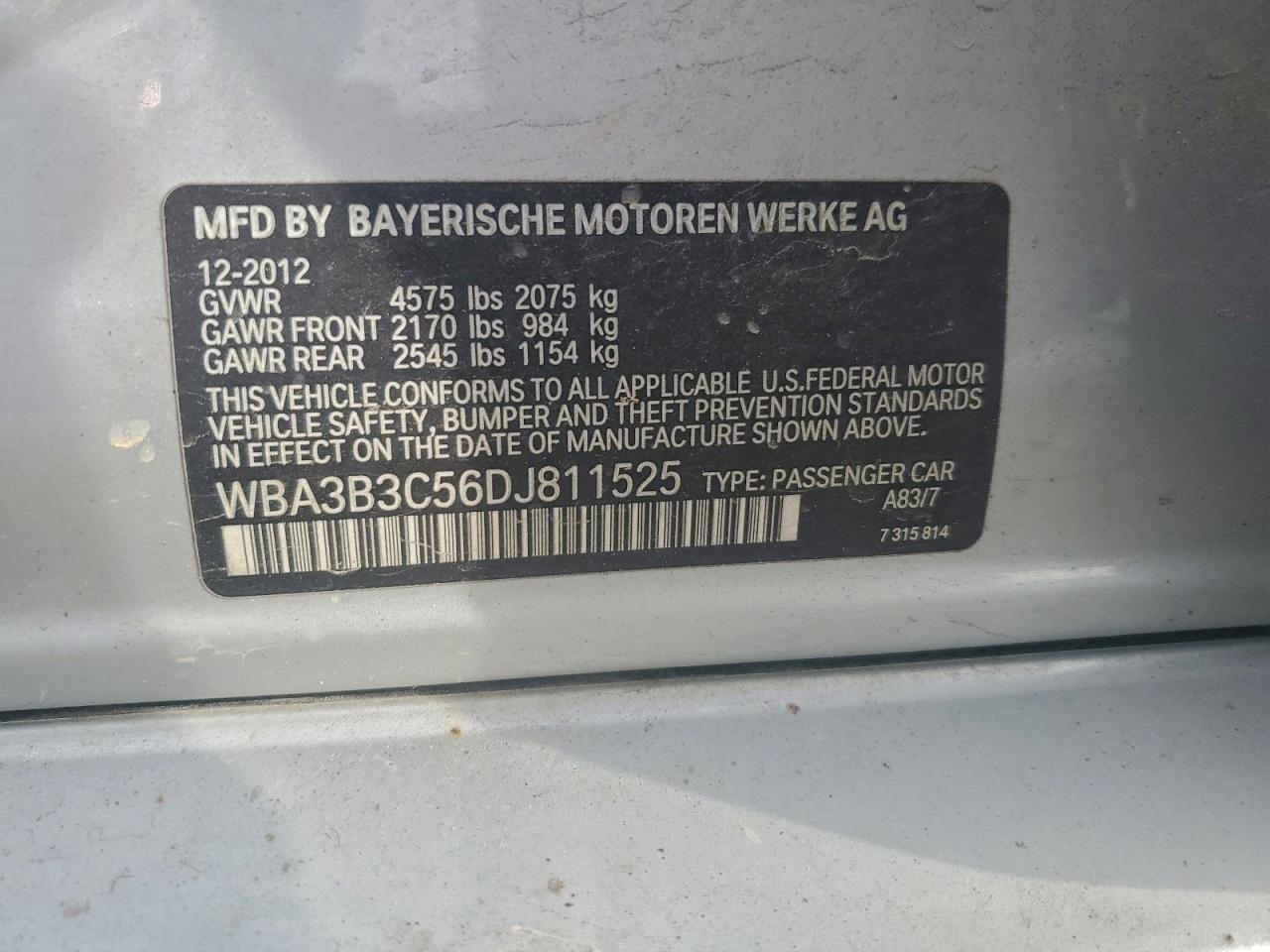 2013 BMW Seria 3 - zdjęcie 12