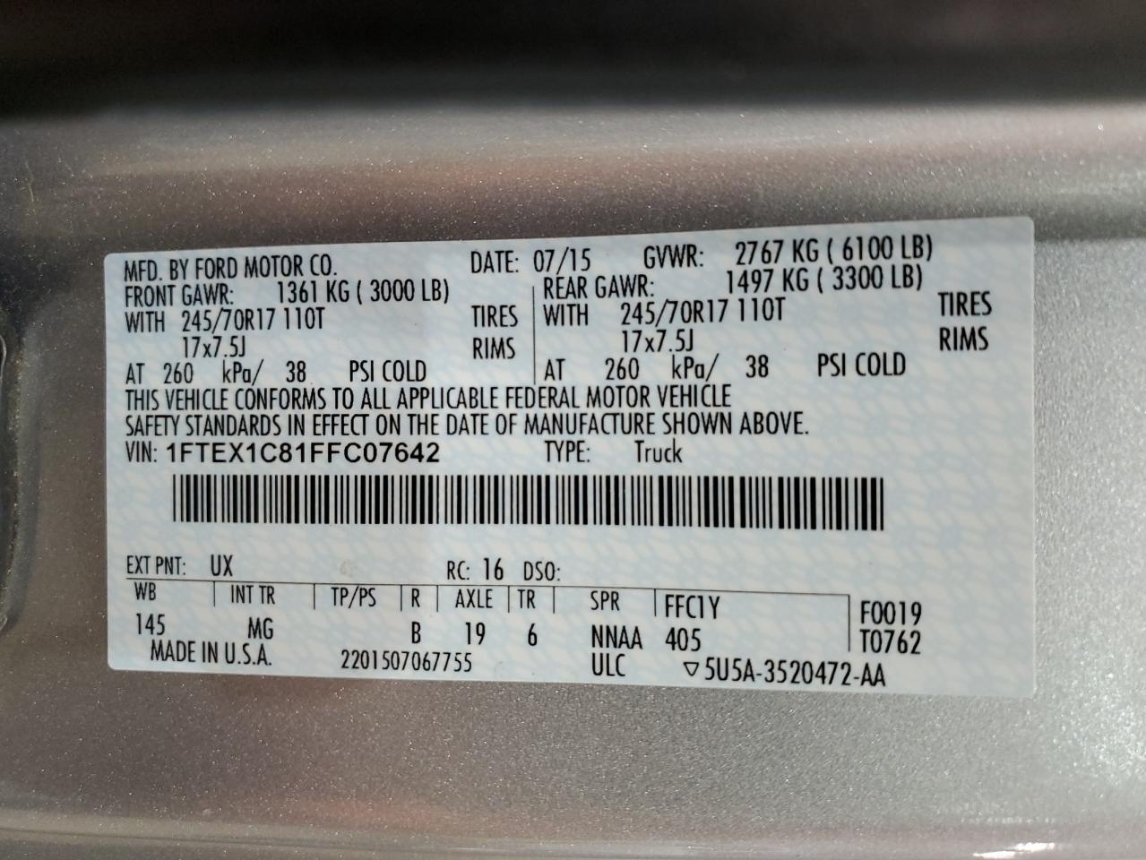 2015 Ford F150 Super Cab - zdjęcie 12