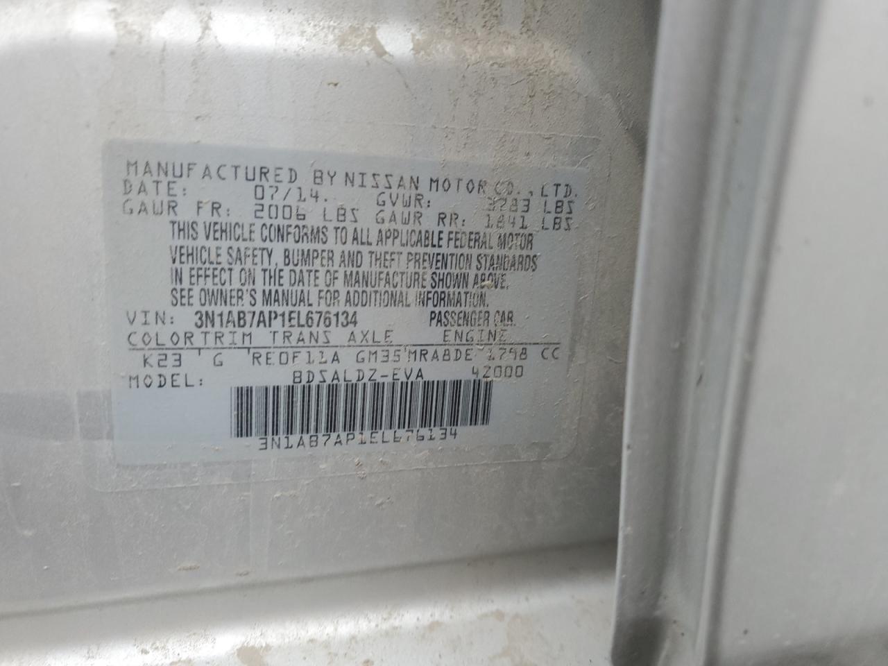 2014 Nissan Sentra - zdjęcie 12