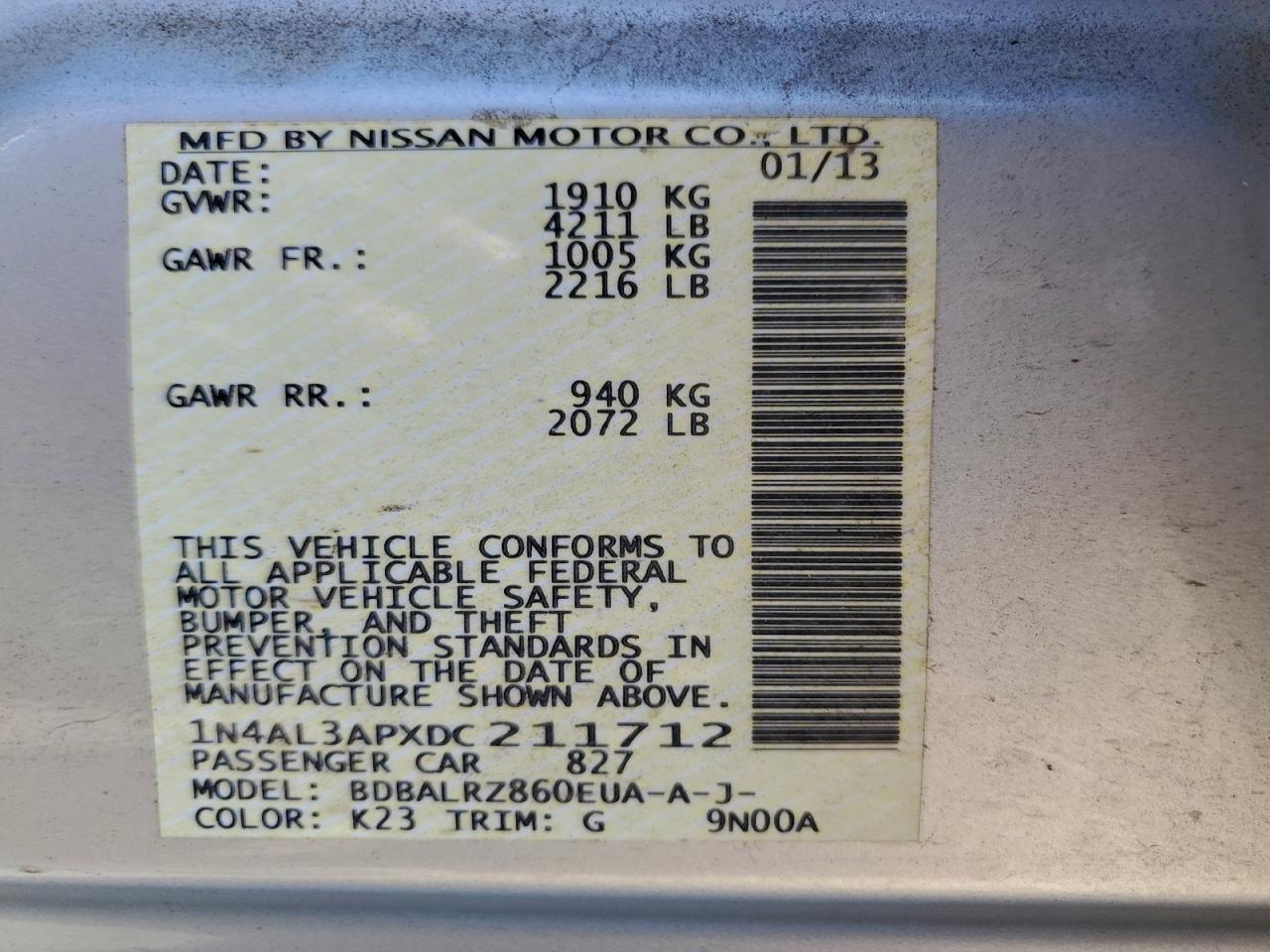 2013 Nissan Altima - zdjęcie 12