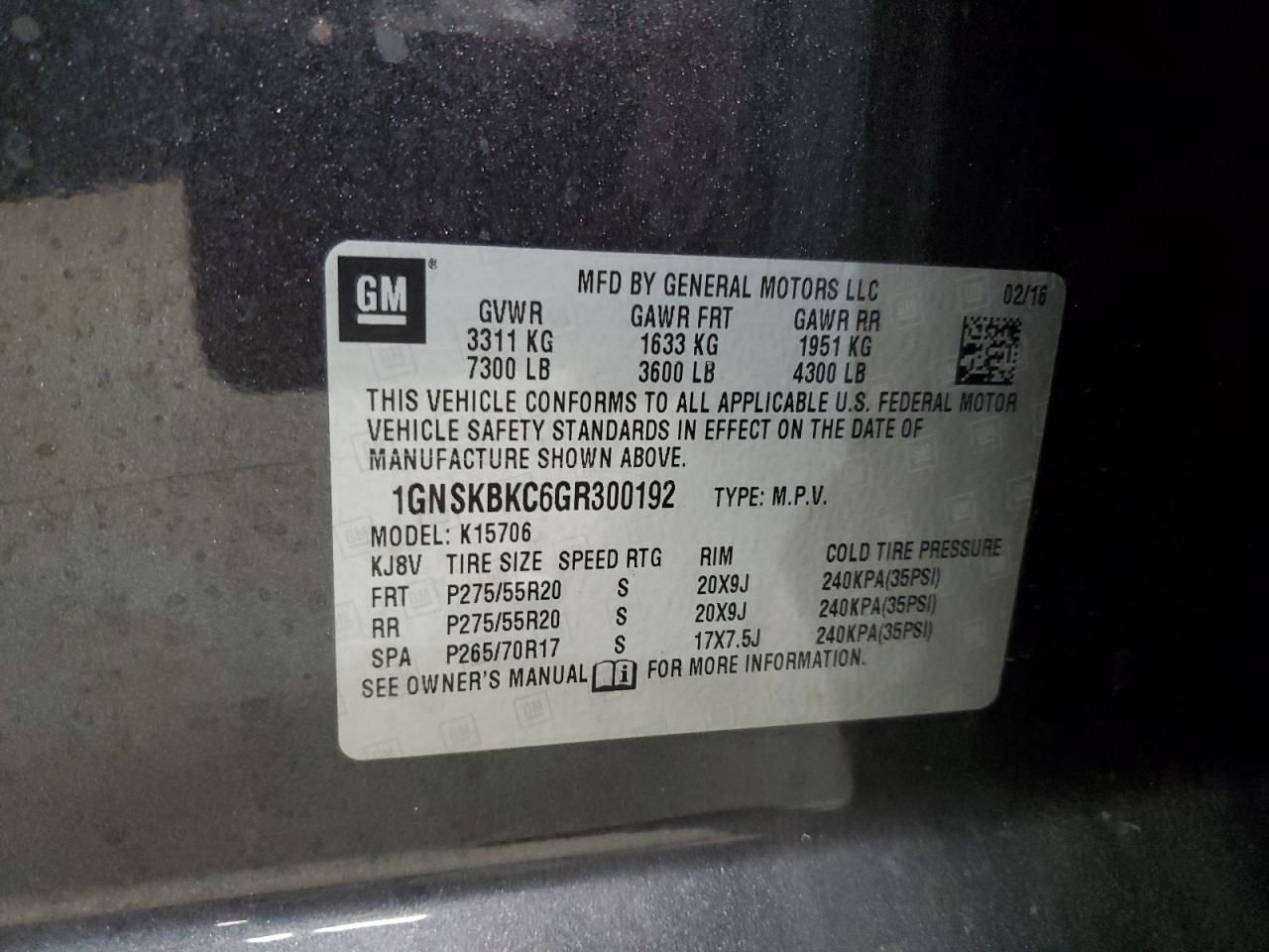 2016 Chevrolet Tahoe K1500 Lt - zdjęcie 13