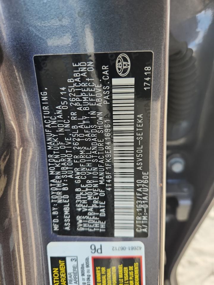 2014 Toyota Camry L - zdjęcie 12