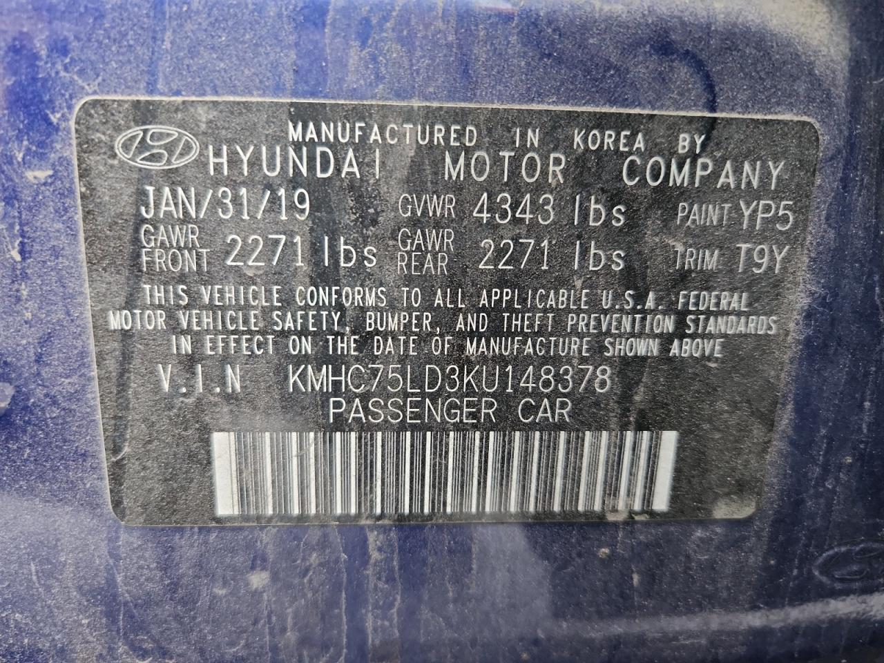 2019 Hyundai Ioniq Limited - zdjęcie 14