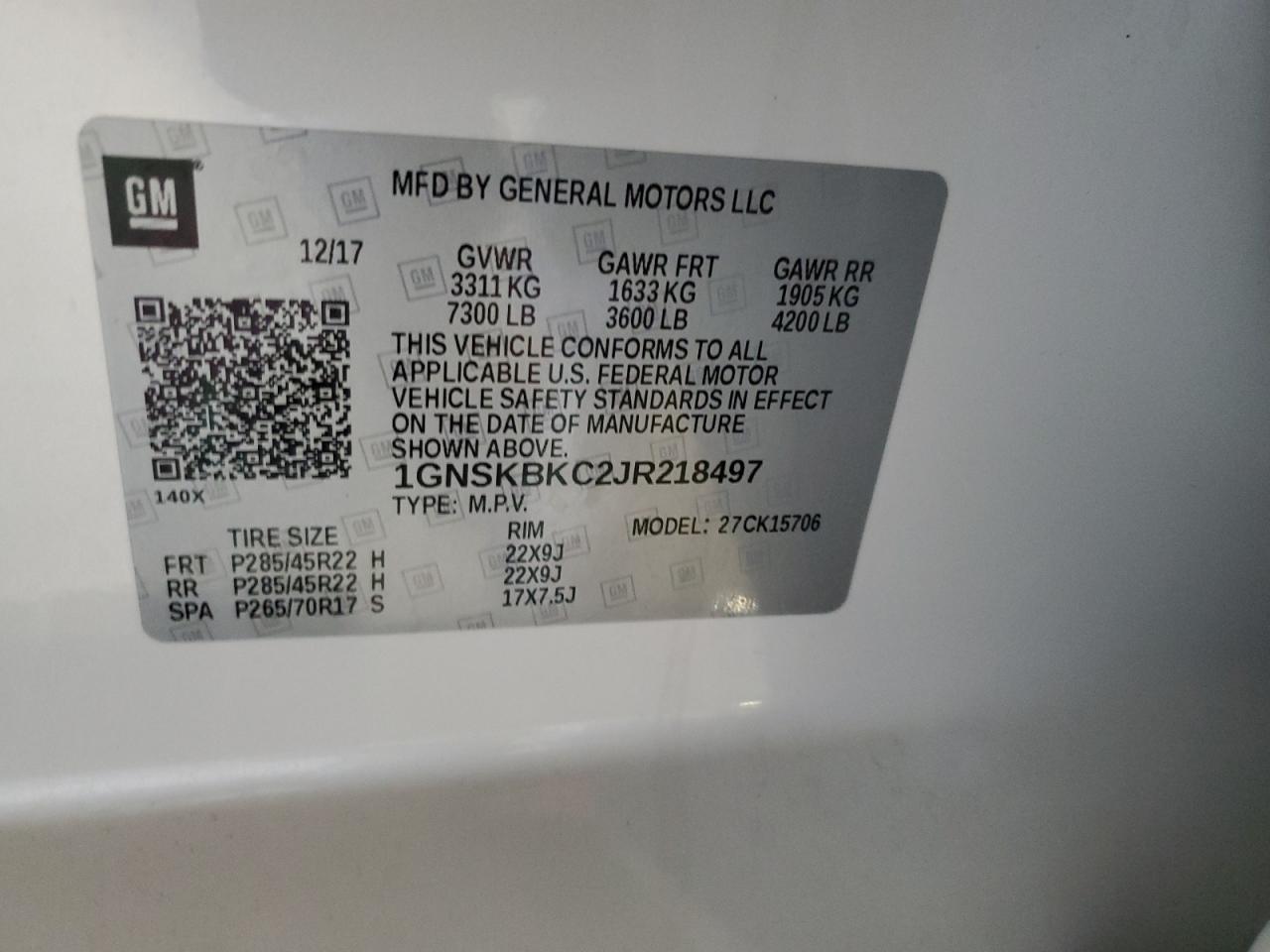 2018 Chevrolet Tahoe K1500 Lt - zdjęcie 14