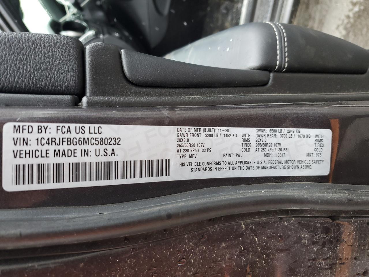 2021 Jeep Grand Cherokee - zdjęcie 13