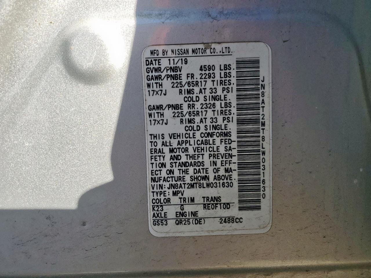 2020 Nissan Rogue S - zdjęcie 13