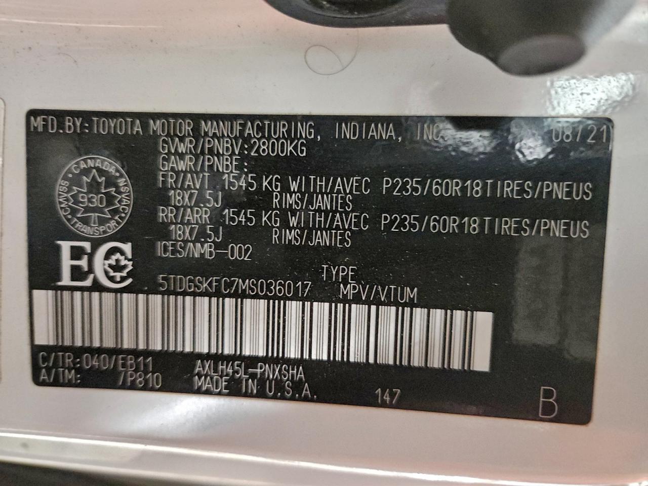 2021 Toyota Sienna - zdjęcie 13