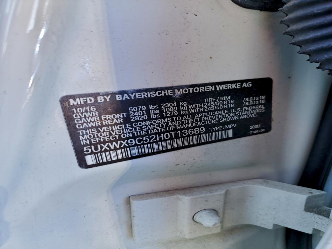 2017 BMW X3 xDrive28I - zdjęcie 12