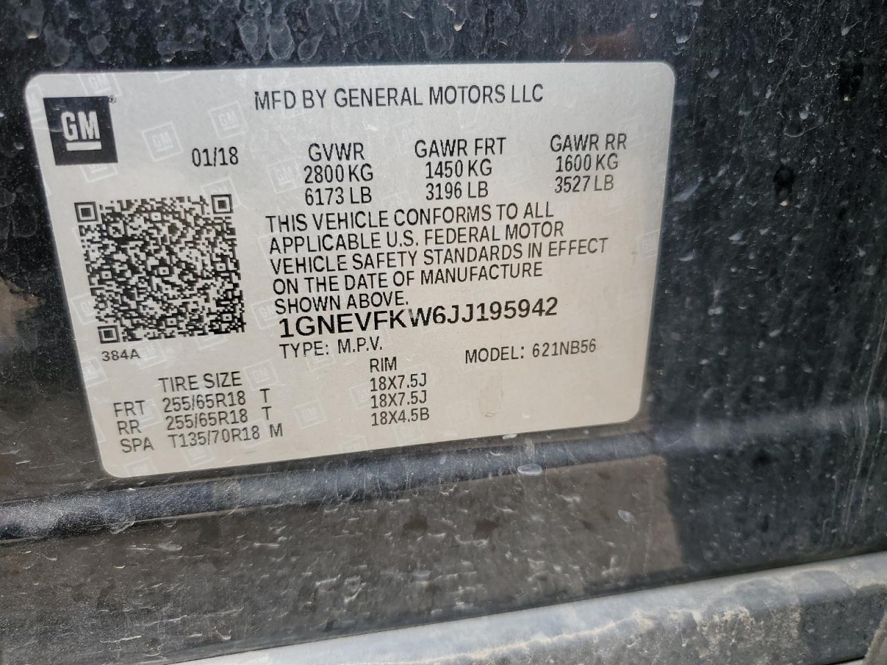 2018 Chevrolet Traverse Ls - zdjęcie 13