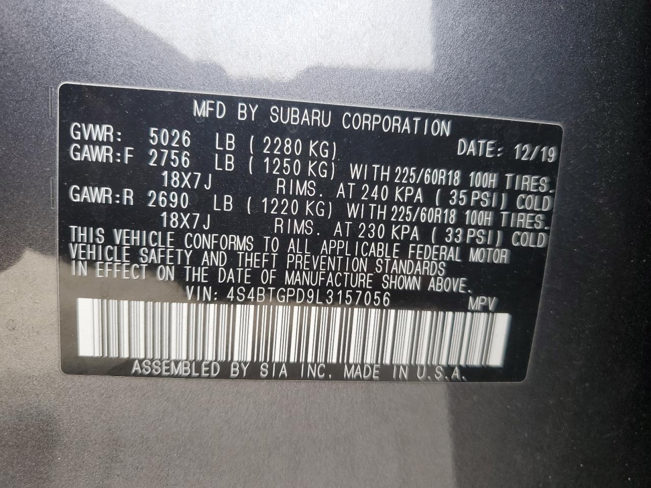 2020 Subaru Outback - zdjęcie 13