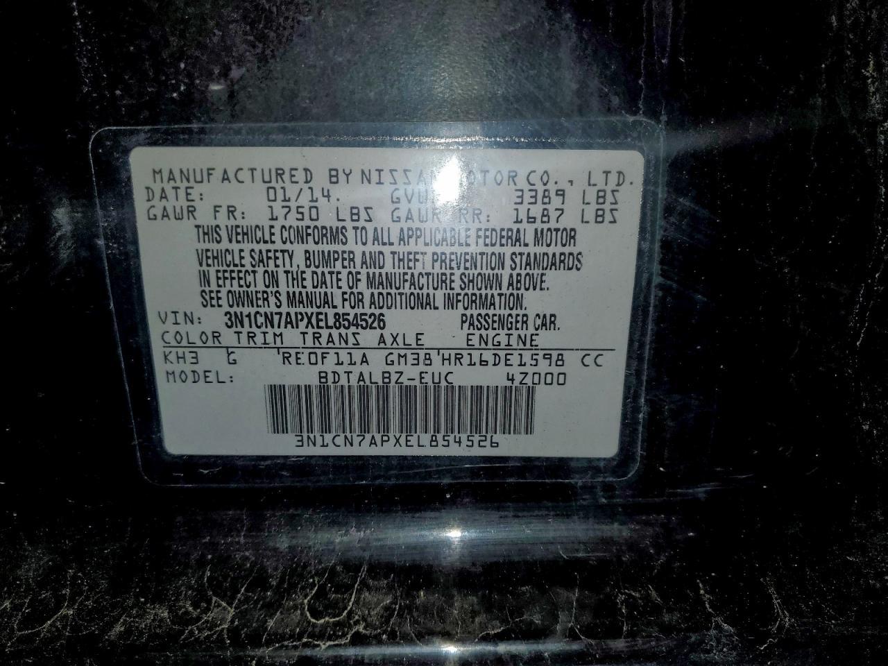 2014 Nissan Versa - zdjęcie 12