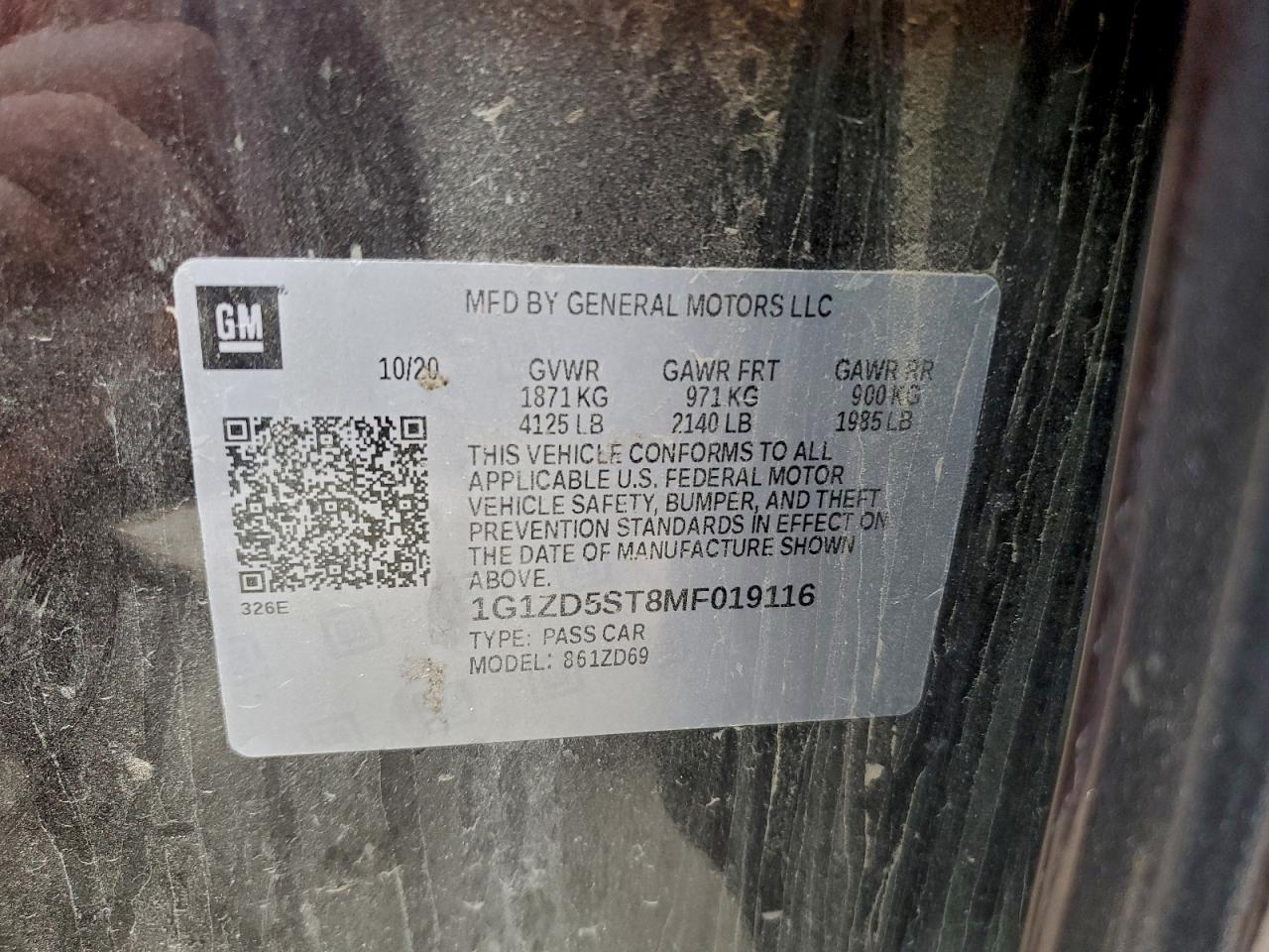 2021 Chevrolet Malibu Lt - zdjęcie 12