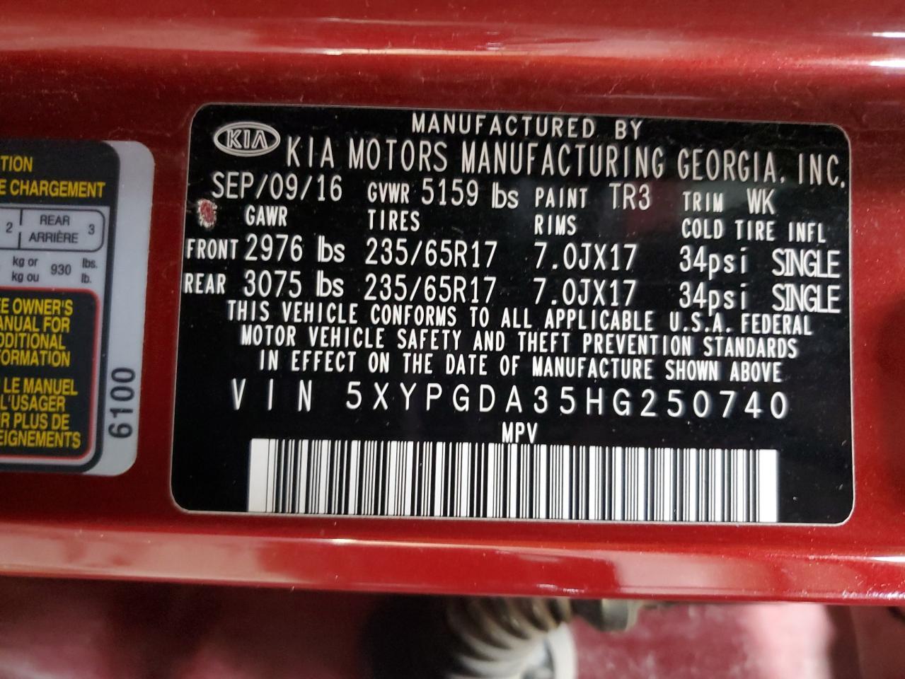 2017 Kia Sorento Lx - zdjęcie 13