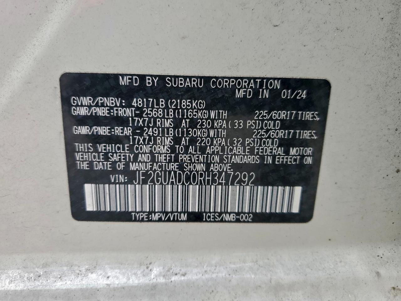 2024 Subaru XV - zdjęcie 13