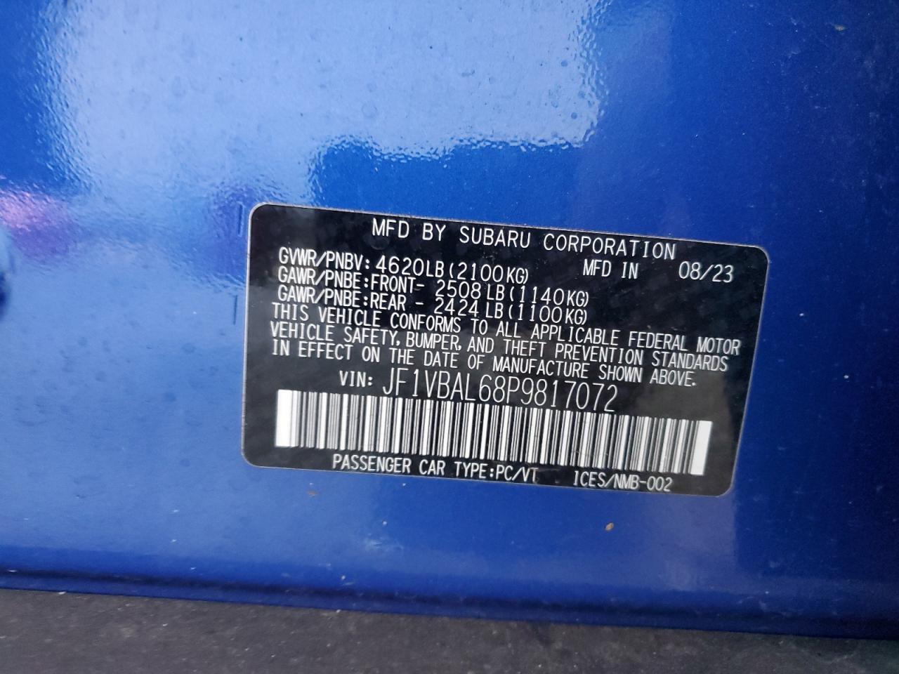 2023 Subaru Wrx Limited - zdjęcie 12