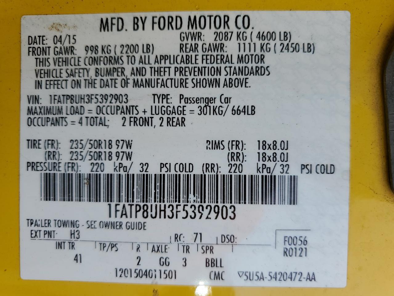 2015 Ford Mustang - zdjęcie 12