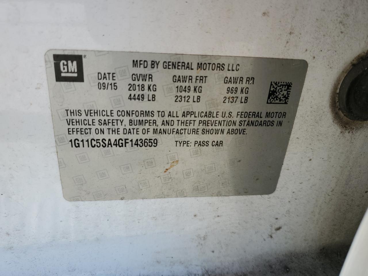 2016 Chevrolet Malibu - zdjęcie 13