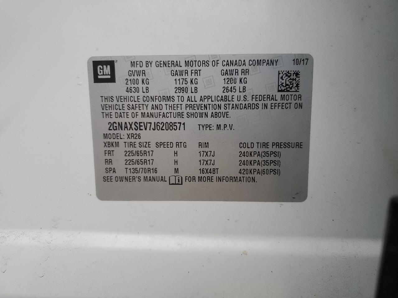 2018 Chevrolet Equinox Lt - zdjęcie 13