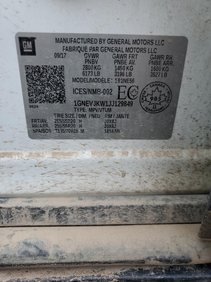 2018 Chevrolet Traverse Premier - zdjęcie 14