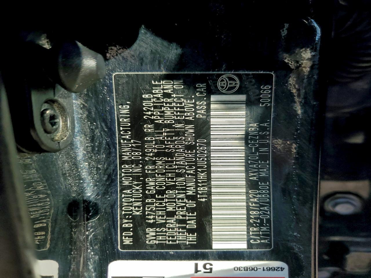 2018 Toyota Camry - zdjęcie 12