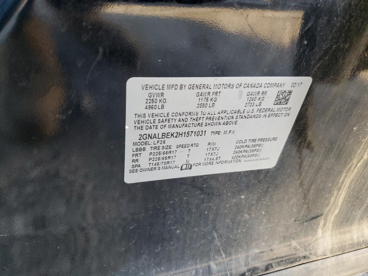 2017 Chevrolet Equinox Ls - zdjęcie 13