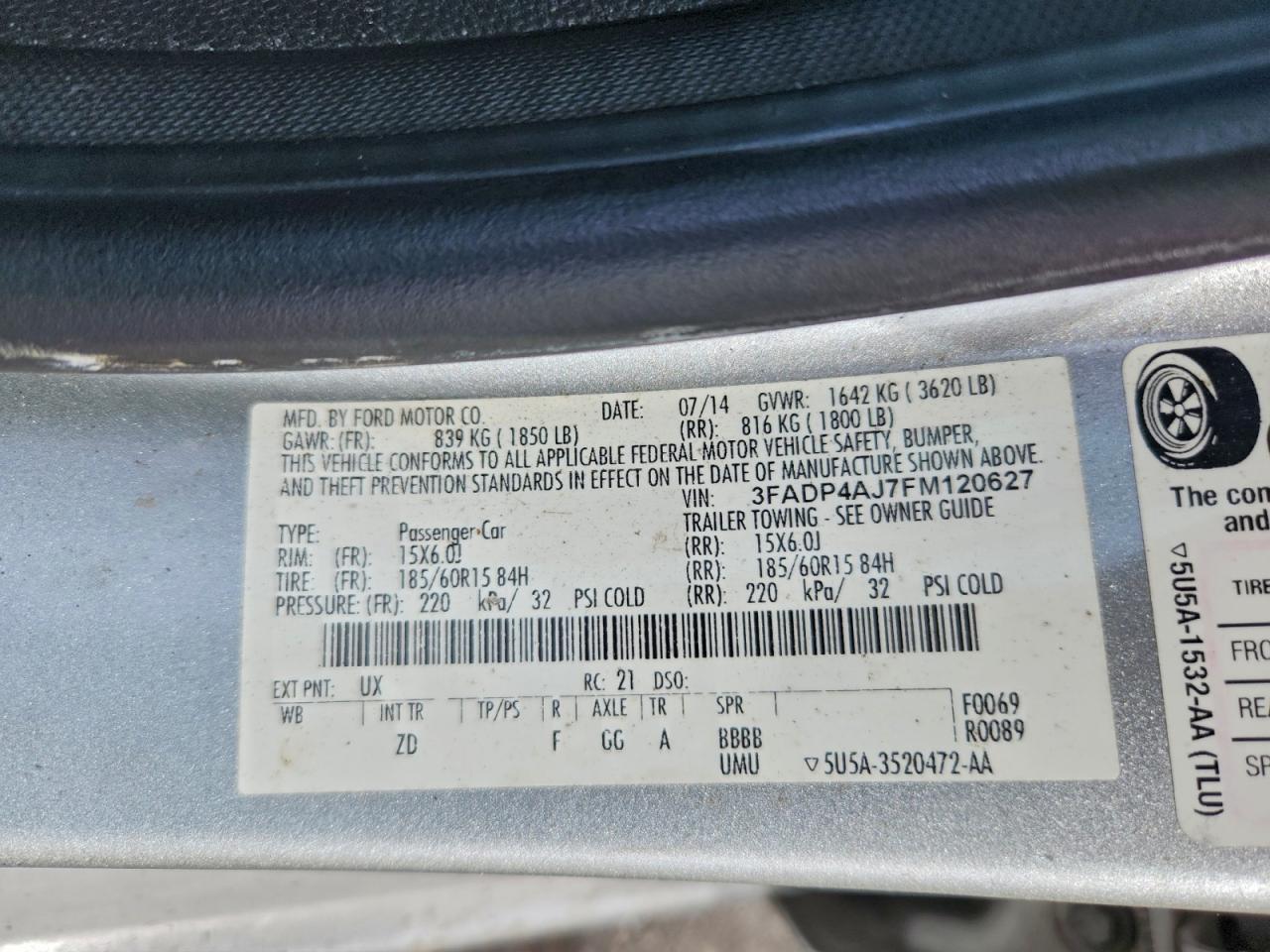 2015 Ford Fiesta S - zdjęcie 12