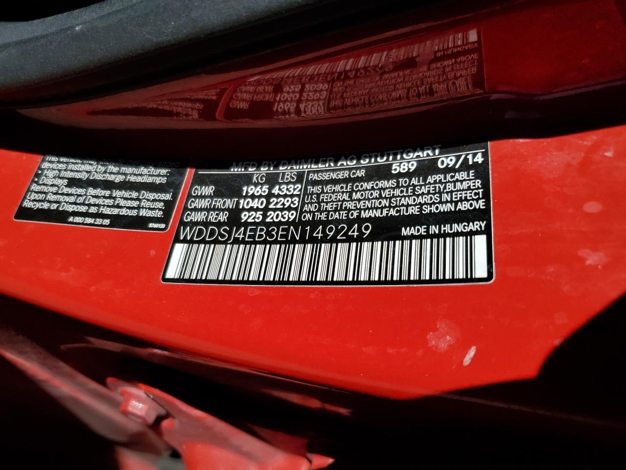 2014 Mercedes-Benz Cla 250 - zdjęcie 12