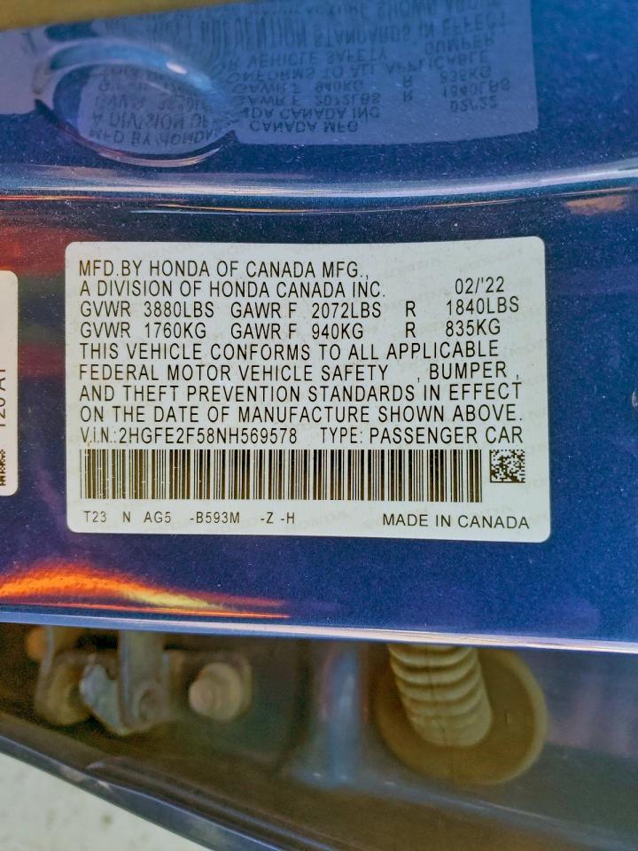 2022 Honda Civic - zdjęcie 13