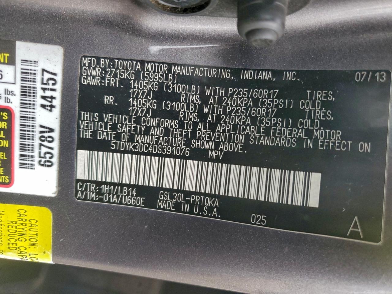2013 Toyota Sienna Xle - zdjęcie 14