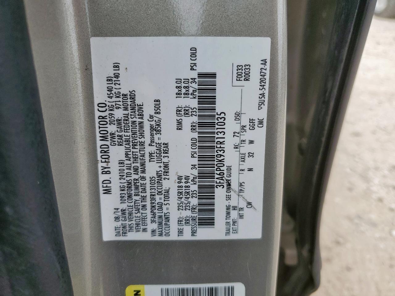 2015 Ford Fusion - zdjęcie 12