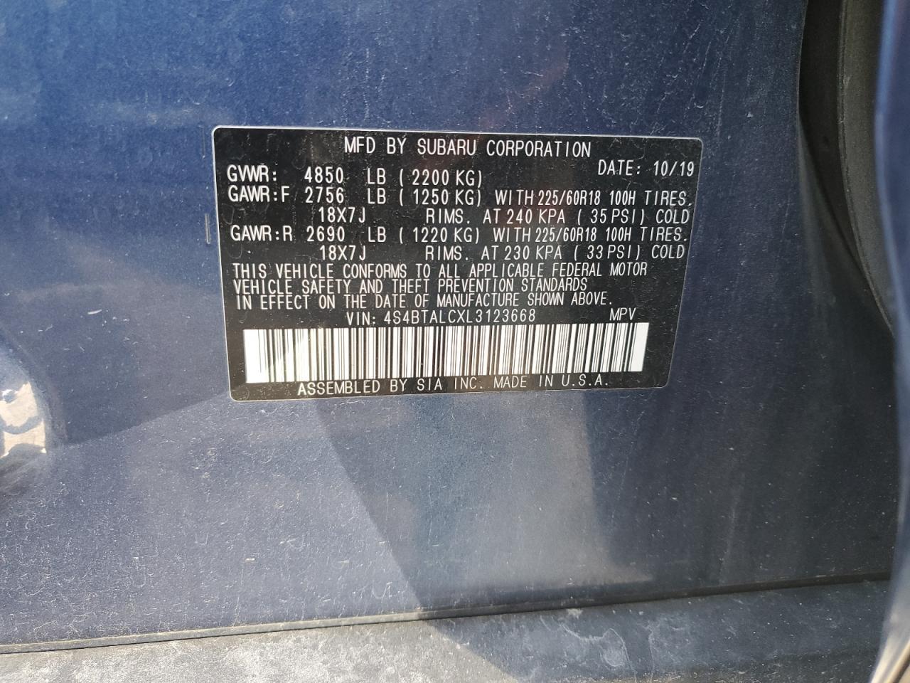 2020 Subaru Outback - zdjęcie 13