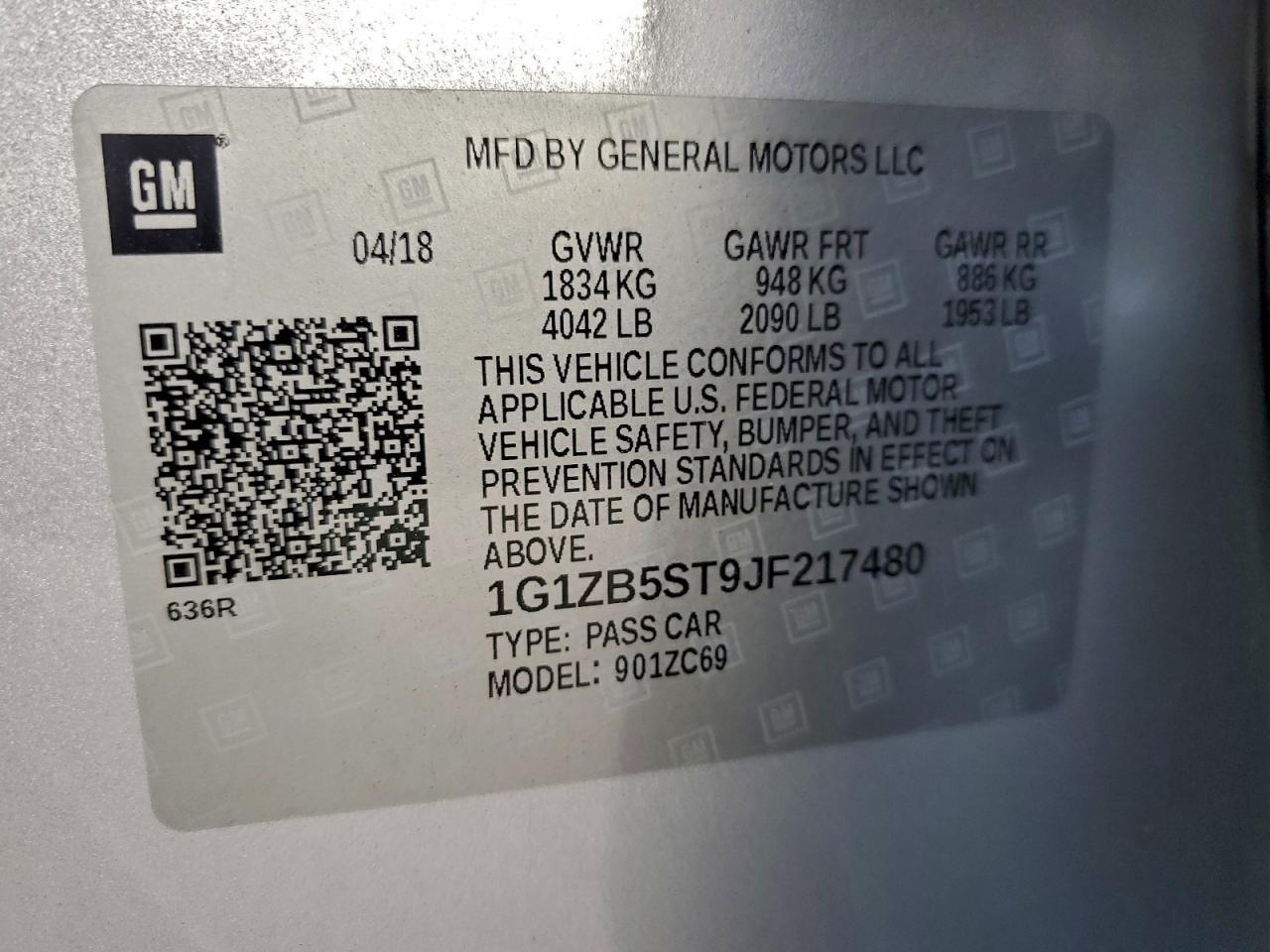 2018 Chevrolet Malibu Ls - zdjęcie 12