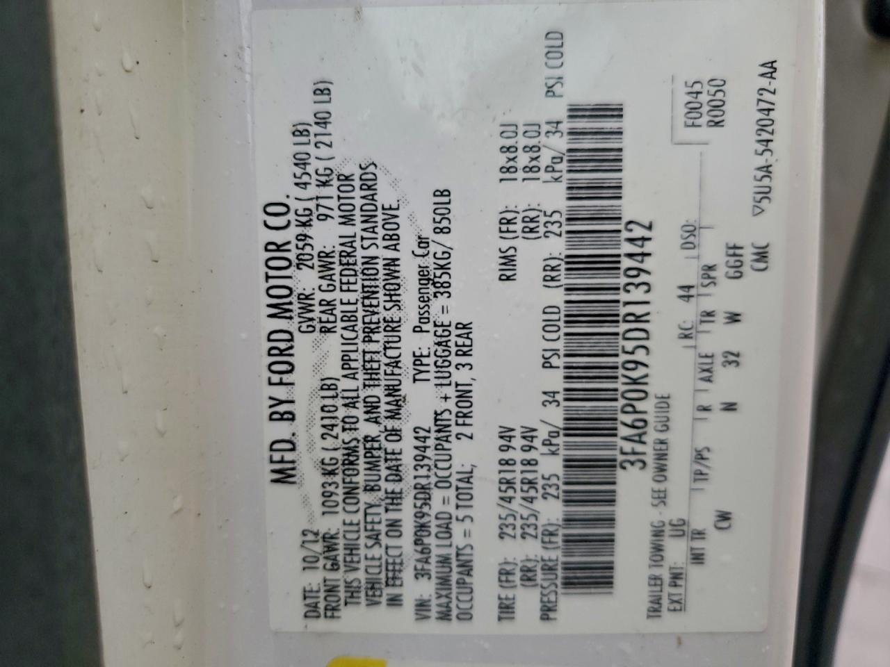 2013 Ford Fusion - zdjęcie 12