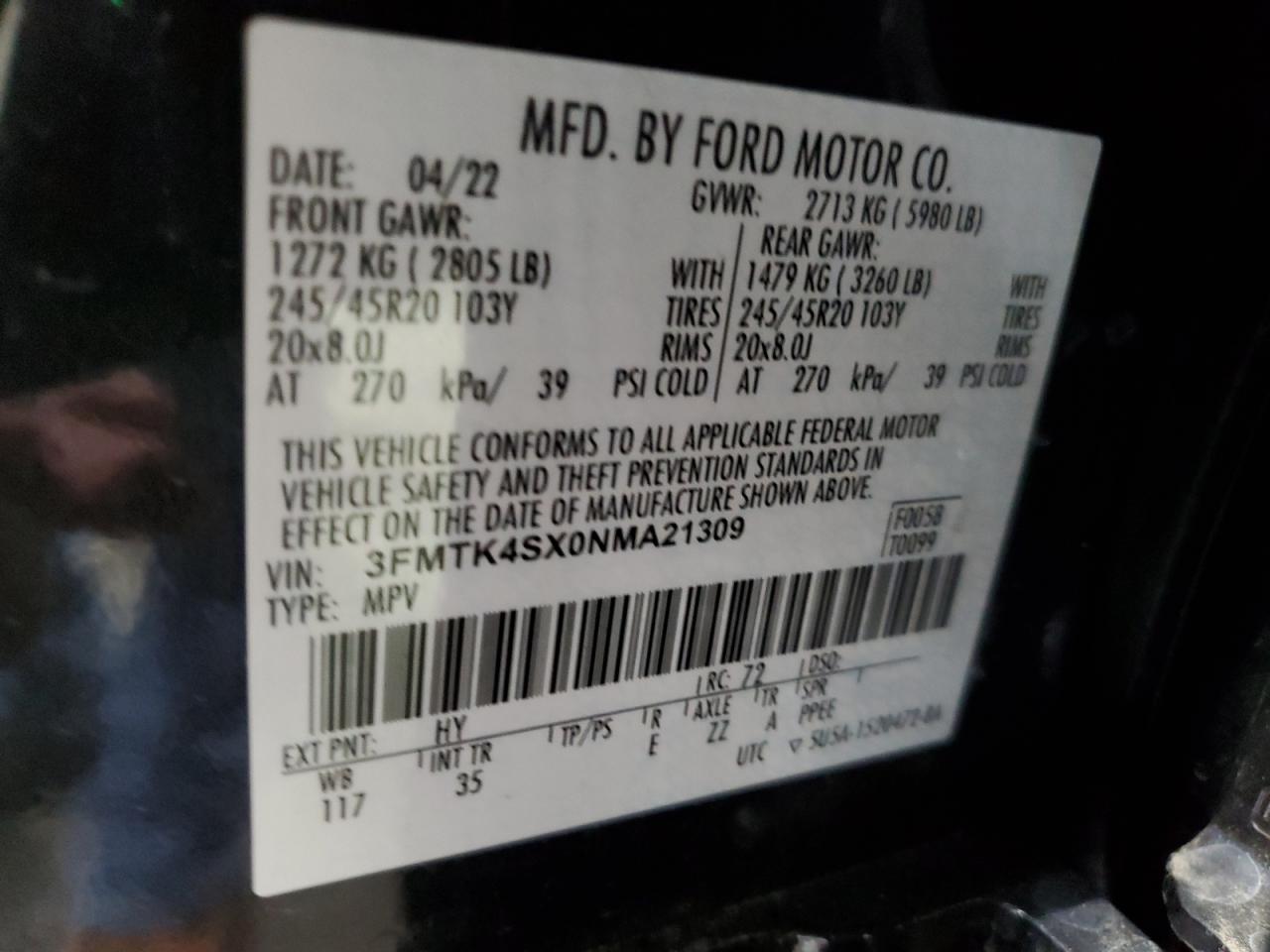 2022 Ford Mustang Mach-E - zdjęcie 13