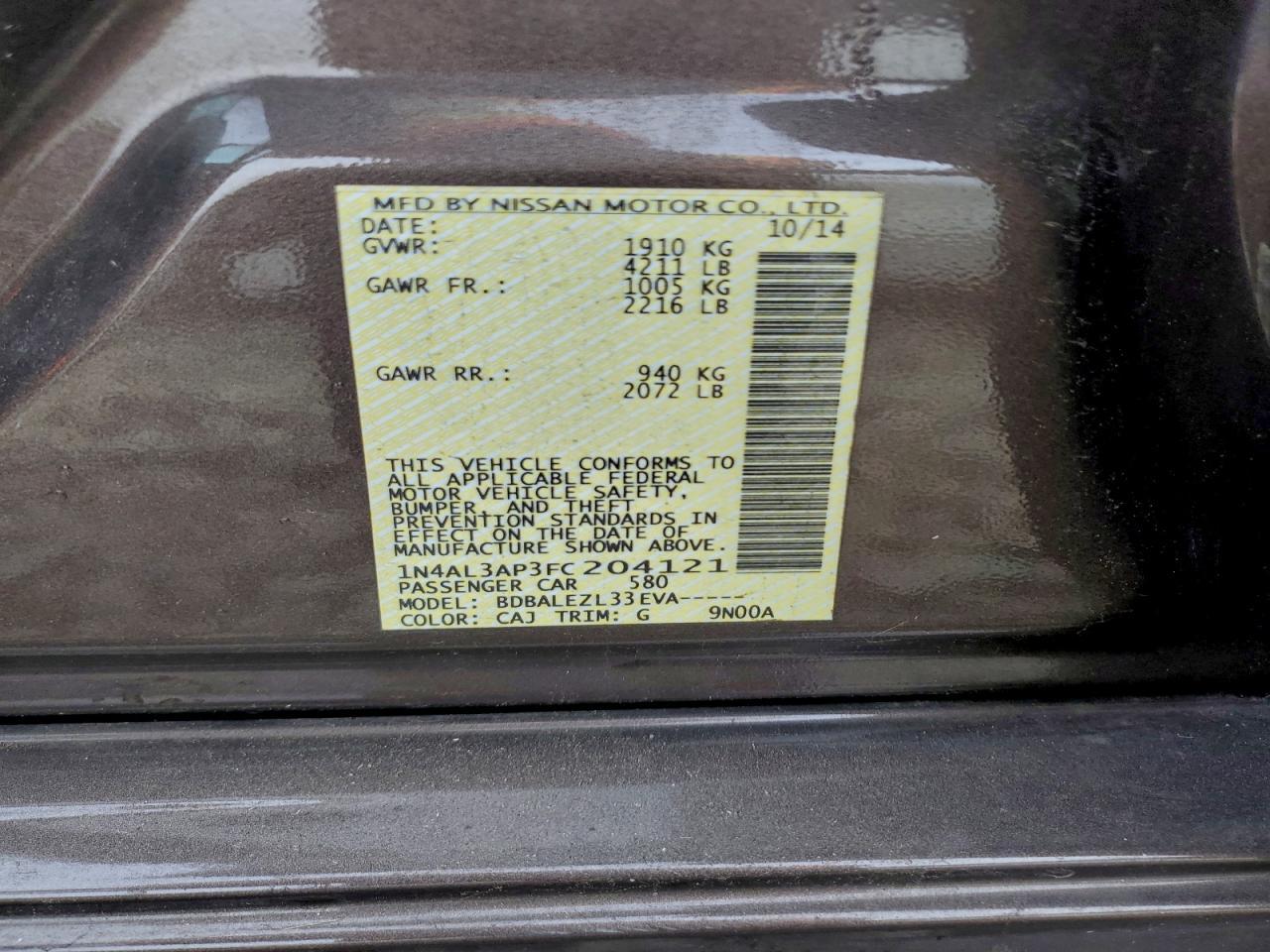 2015 Nissan Altima - zdjęcie 12