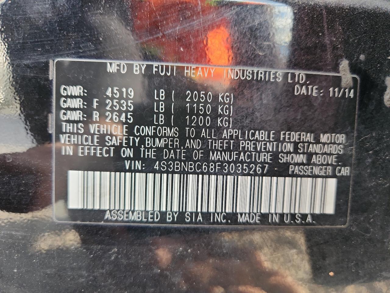 2015 Subaru Legacy - zdjęcie 12