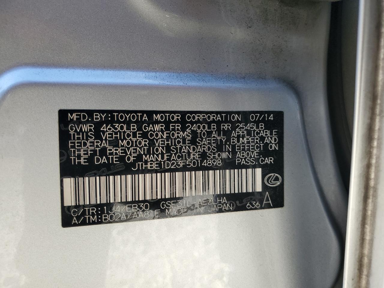 2015 Lexus IS - zdjęcie 12