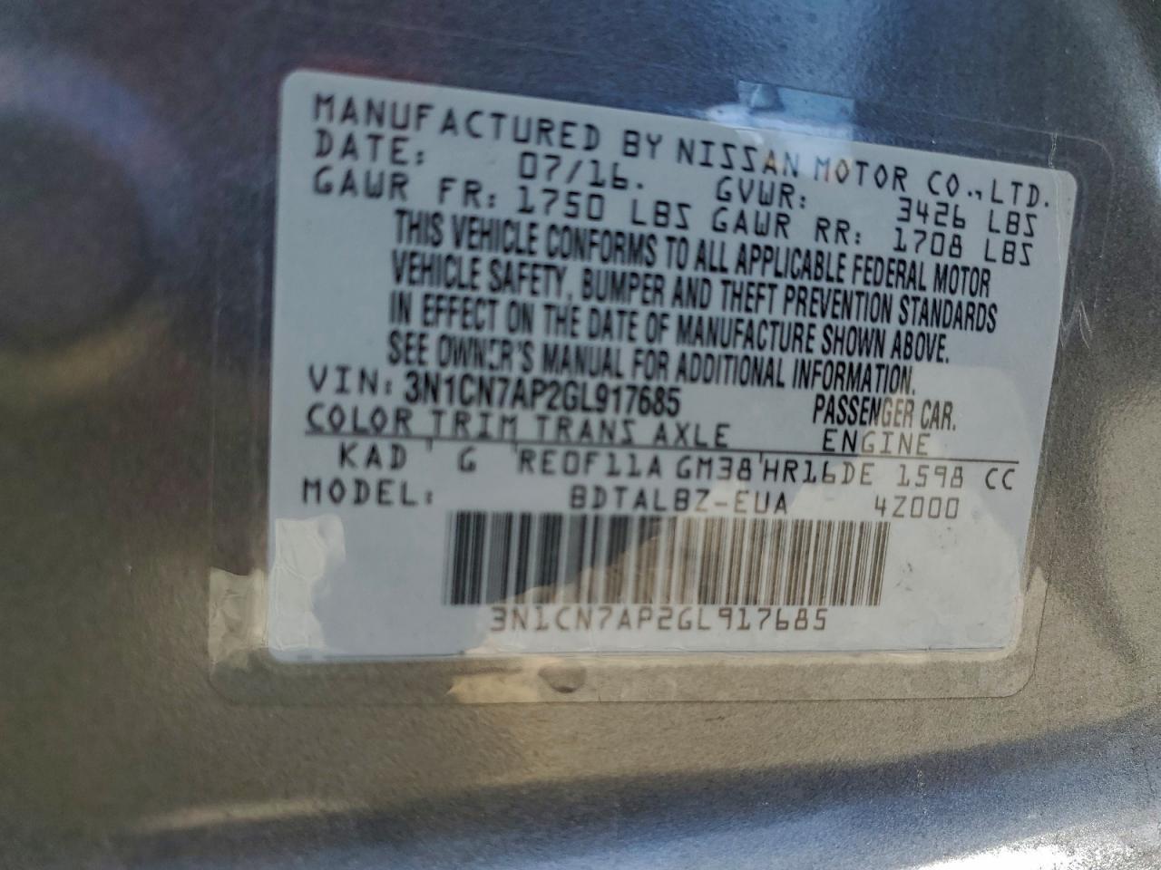 2016 Nissan Versa - zdjęcie 13