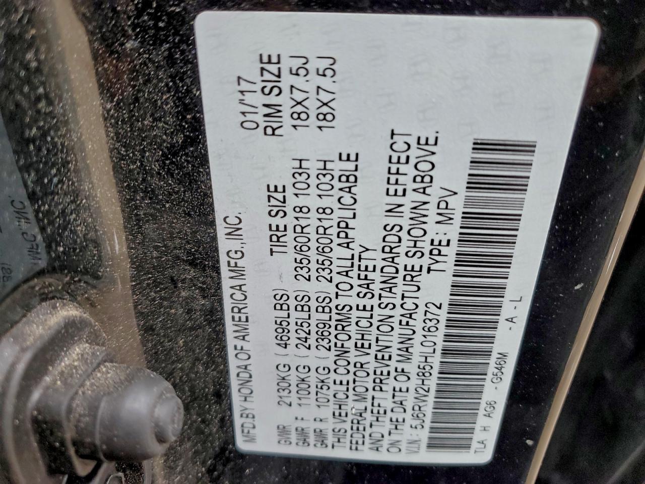 2017 Honda Cr-V Exl - zdjęcie 13