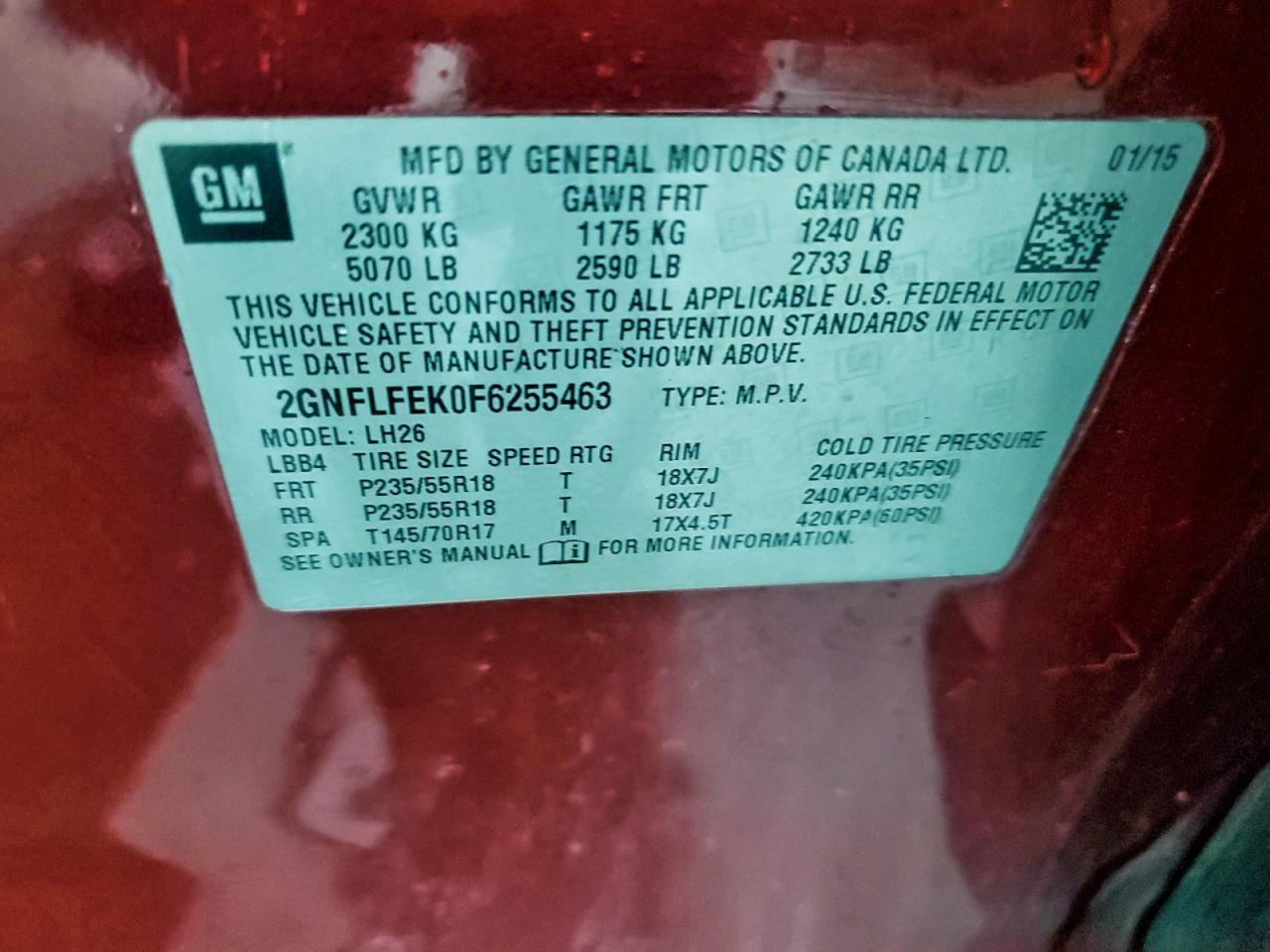 2015 Chevrolet Equinox Lt - zdjęcie 12