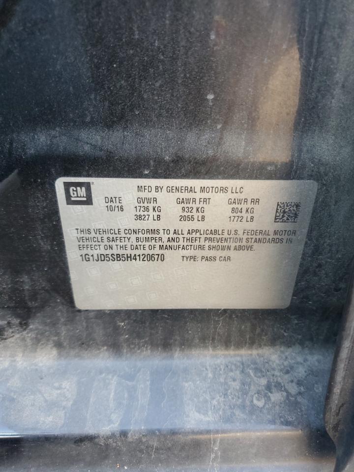 2017 Chevrolet Sonic - zdjęcie 12