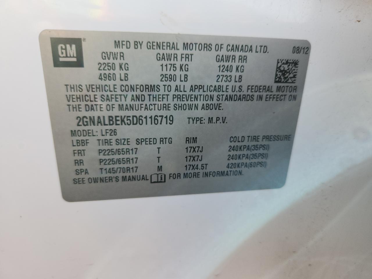 2013 Chevrolet Equinox Ls - zdjęcie 12